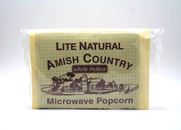 White Hulless Lite Natural Microwave Popcorn - Single