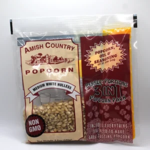 Medium White Tri-Pack Popcorn Kit
